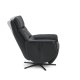 Nicolai recliner stol, 3 motorer, armln, vippefunktion, fodskammel - sort semianilin lder, metal