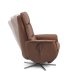 Nicolai recliner stol, 3 motorer, armln, vippefunktion, fodskammel - cognac semianilin lder, metal