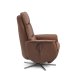 Nicolai recliner stol, 3 motorer, armln, vippefunktion, fodskammel - cognac semianilin lder, metal