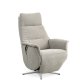 Nicolai recliner stol, m. 3 motorer, armln, vippefunktion, fodskammel - mushroom stof og slv metal