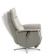 Nicolai recliner stol, m. 3 motorer, armln, vippefunktion, fodskammel - mushroom stof og slv metal