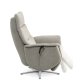 Nicolai recliner stol, m. 3 motorer, armln, vippefunktion, fodskammel - mushroom stof og slv metal