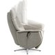 Nicolai recliner stol, m. 3 motorer, armln, vippefunktion, fodskammel - mushroom stof og slv metal