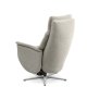 Nicolai recliner stol, m. 3 motorer, armln, vippefunktion, fodskammel - mushroom stof og slv metal