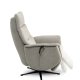 Nicolai recliner stol, m. 3 motorer, armln, vippefunktion, fodskammel - mushroom stof og sort metal