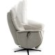 Nicolai recliner stol, m. 3 motorer, armln, vippefunktion, fodskammel - mushroom stof og sort metal