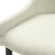 Ontario spisebordsstol - offwhite bouclé og sort metal
