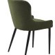 Ontario spisebordsstol - skovgrn bouclé og sort metal