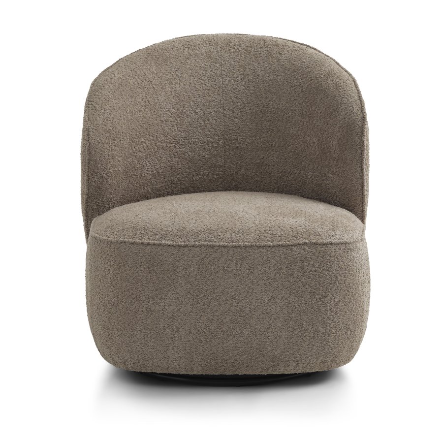 Theo loungestol, m. drejefod - antelope polyester stof og metal