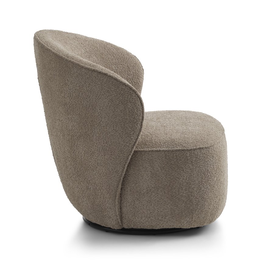 Theo loungestol, m. drejefod - antelope polyester stof og metal