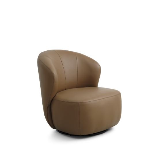 Theo drejestol - cognac lder