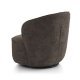 Theo loungestol, m. drejefod - mocca polyester stof og metal