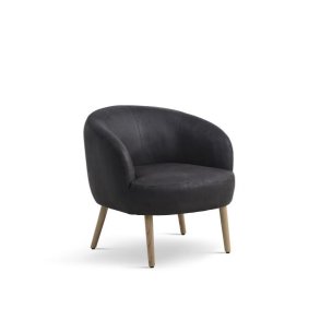 Conrad loungestol, m. armln - onyx sort micro lder bull og natur tr