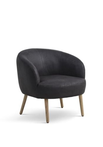 Conrad loungestol, m. armln - onyx sort micro lder bull og natur tr