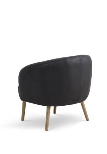 Conrad loungestol, m. armln - onyx sort micro lder bull og natur tr