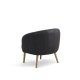Conrad loungestol, m. armln - onyx sort micro lder bull og natur tr