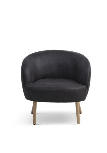 Conrad loungestol, m. armln - onyx sort micro lder bull og natur tr