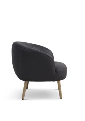 Conrad loungestol, m. armln - onyx sort micro lder bull og natur tr