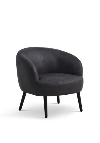 Conrad loungestol, m. armln - onyx sort micro lder bull og sort tr