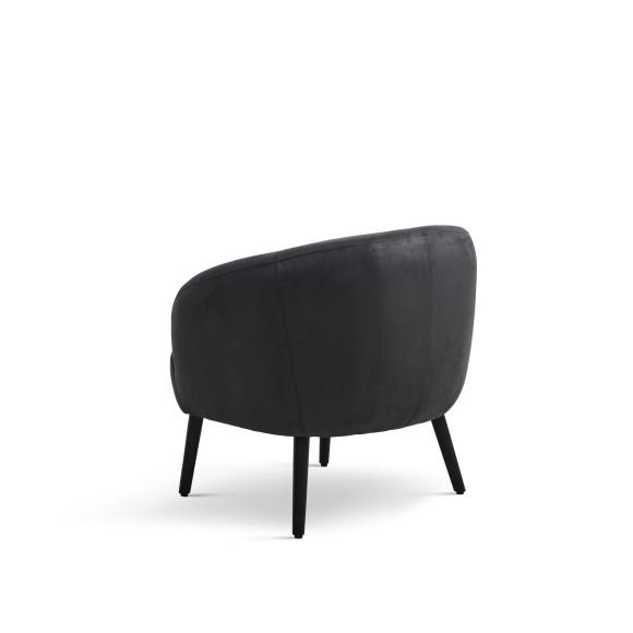 Conrad loungestol, m. armln - onyx sort micro lder bull og sort tr