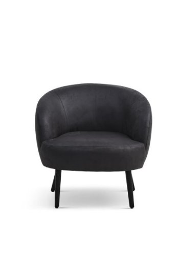 Conrad loungestol, m. armln - onyx sort micro lder bull og sort tr