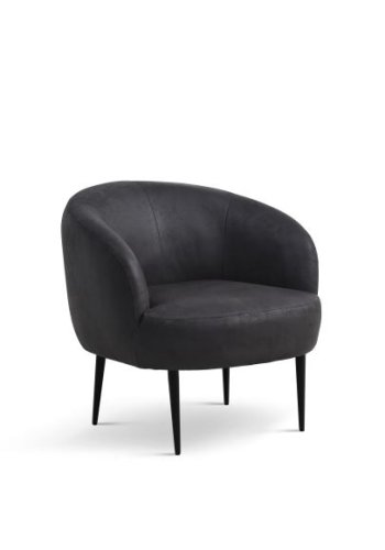 Conrad loungestol, m. armln - onyx sort micro lder bull og sort metal