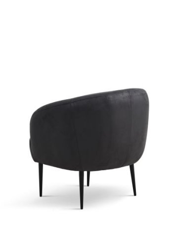 Conrad loungestol, m. armln - onyx sort micro lder bull og sort metal