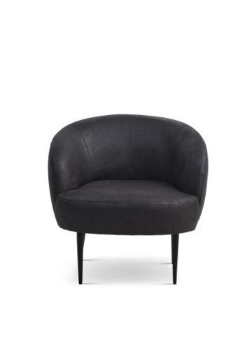 Conrad loungestol, m. armln - onyx sort micro lder bull og sort metal