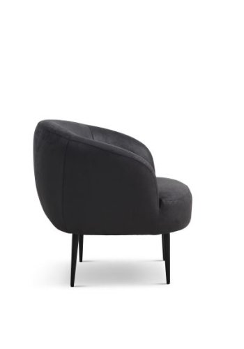 Conrad loungestol, m. armln - onyx sort micro lder bull og sort metal