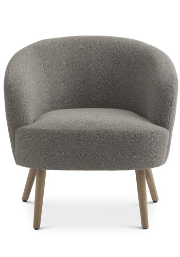 Conrad loungestol, m. armln - mushroom polyester stof og natur asketr