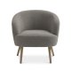 Conrad loungestol, m. armln - mushroom polyester stof og natur asketr