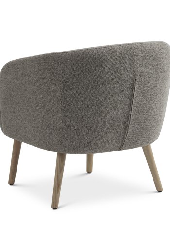 Conrad loungestol, m. armln - mushroom polyester stof og natur asketr