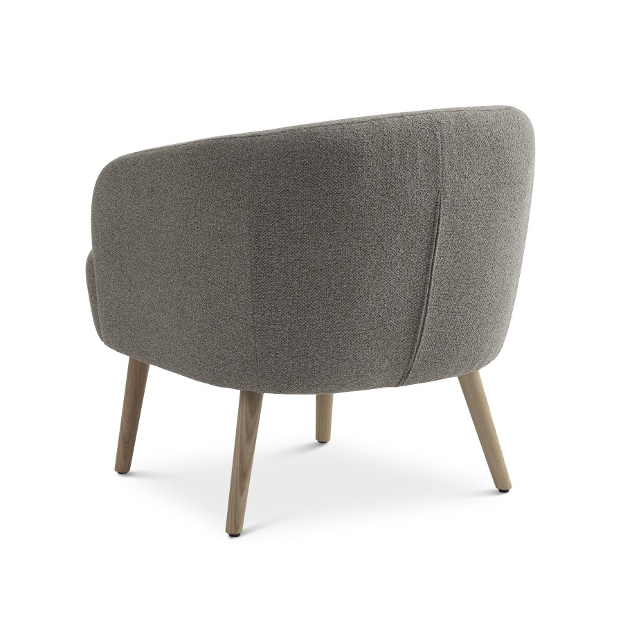 Conrad loungestol, m. armln - mushroom polyester stof og natur asketr