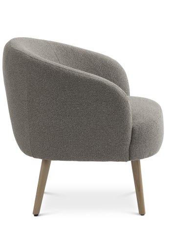 Conrad loungestol, m. armln - mushroom polyester stof og natur asketr