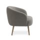 Conrad loungestol, m. armln - mushroom polyester stof og natur asketr