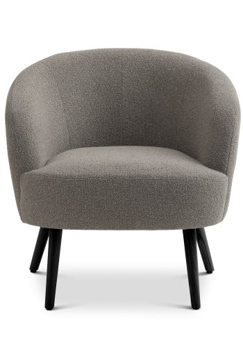 Conrad loungestol, m. armln - mushroom polyester stof og sort asketr