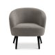 Conrad loungestol, m. armln - mushroom polyester stof og sort asketr