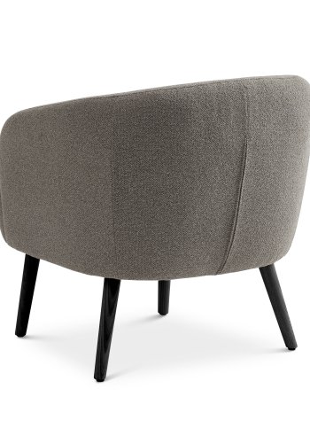 Conrad loungestol, m. armln - mushroom polyester stof og sort asketr