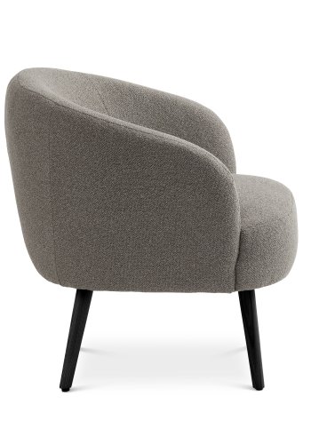 Conrad loungestol, m. armln - mushroom polyester stof og sort asketr