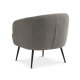 Conrad loungestol, m. armln - mushroom polyester stof og sort metal
