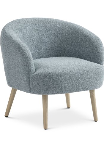 Conrad loungestol, m. armln - ggebl polyester stof og natur asketr