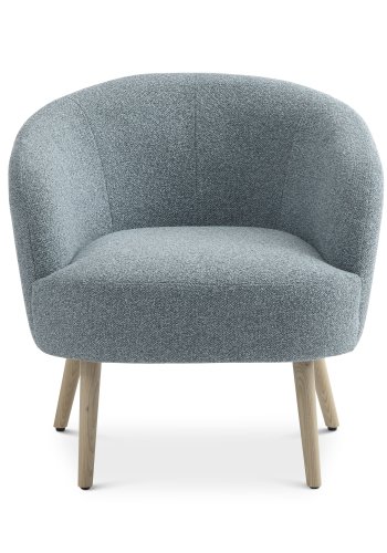 Conrad loungestol, m. armln - ggebl polyester stof og natur asketr