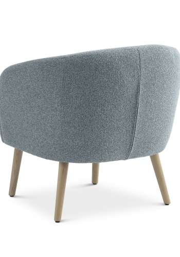 Conrad loungestol, m. armln - ggebl polyester stof og natur asketr