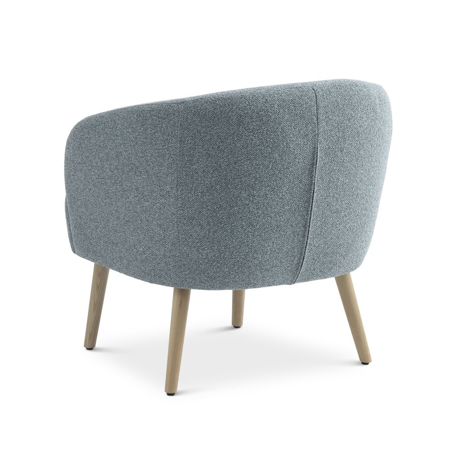 Conrad loungestol, m. armln - ggebl polyester stof og natur asketr