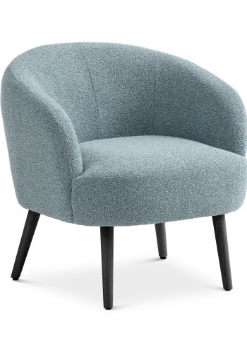 Conrad loungestol, m. armln - ggebl polyester stof og sort asketr