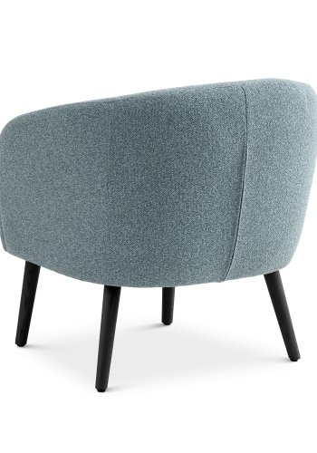 Conrad loungestol, m. armln - ggebl polyester stof og sort asketr