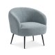 Conrad loungestol, m. armln - ggebl polyester stof og sort metal