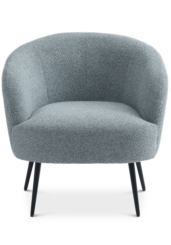 Conrad loungestol, m. armln - ggebl polyester stof og sort metal