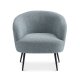 Conrad loungestol, m. armln - ggebl polyester stof og sort metal