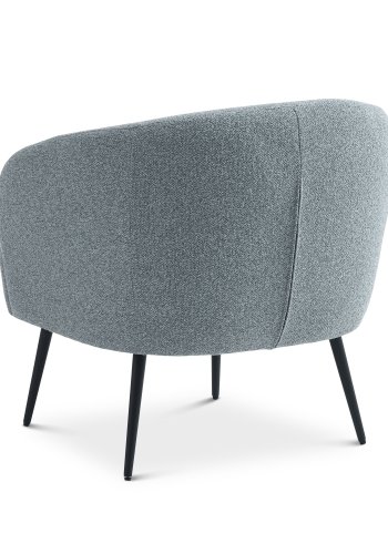 Conrad loungestol, m. armln - ggebl polyester stof og sort metal